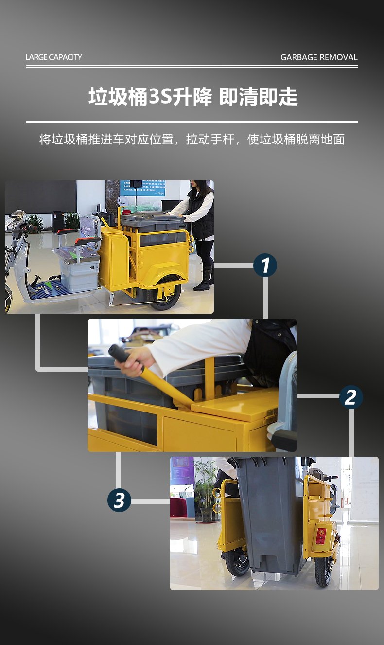 三轮单桶提桶车,三轮保洁车,三轮环卫车